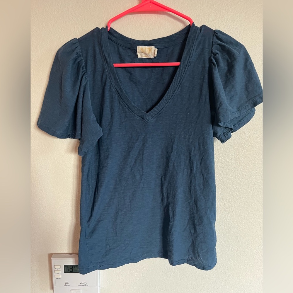 Nation LTD Darcie Flutter Sleeve Tee Size S